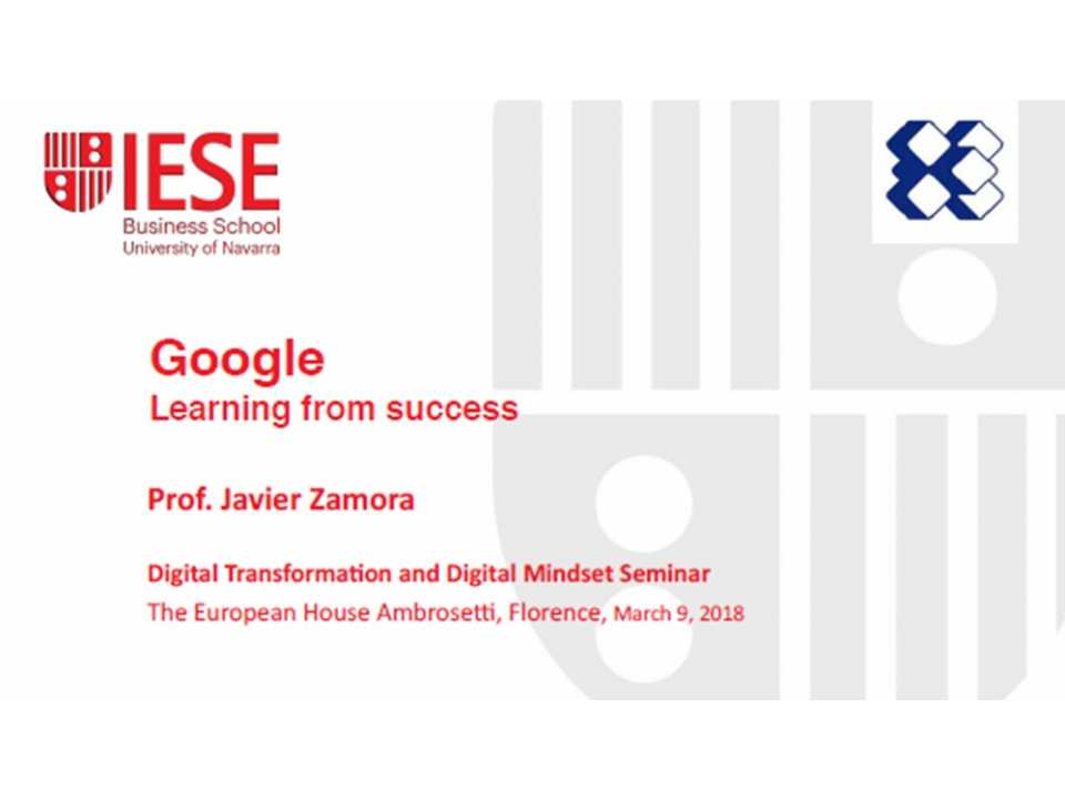 Google. Learning from success