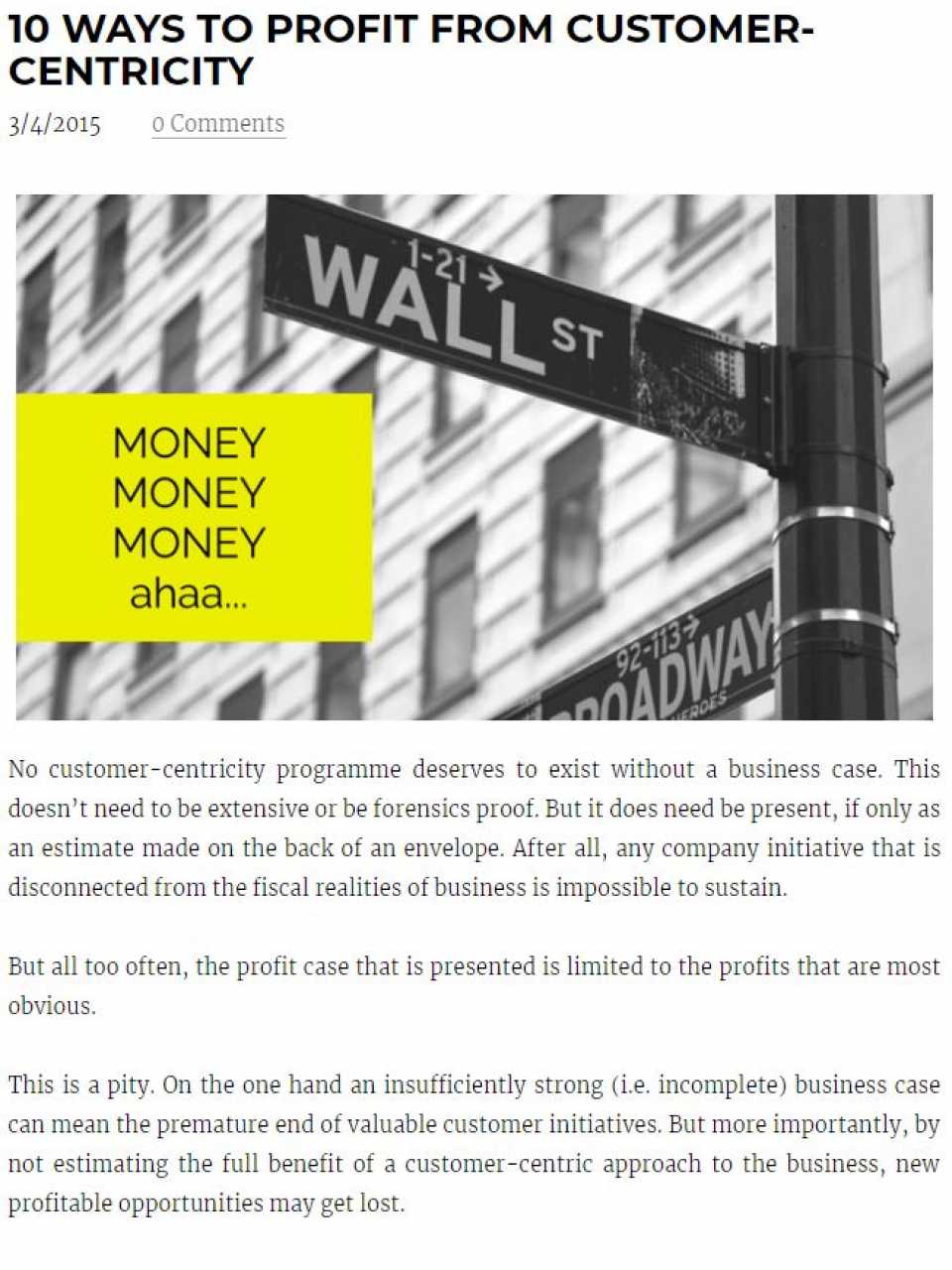 10 ways to profit from customer-centricity