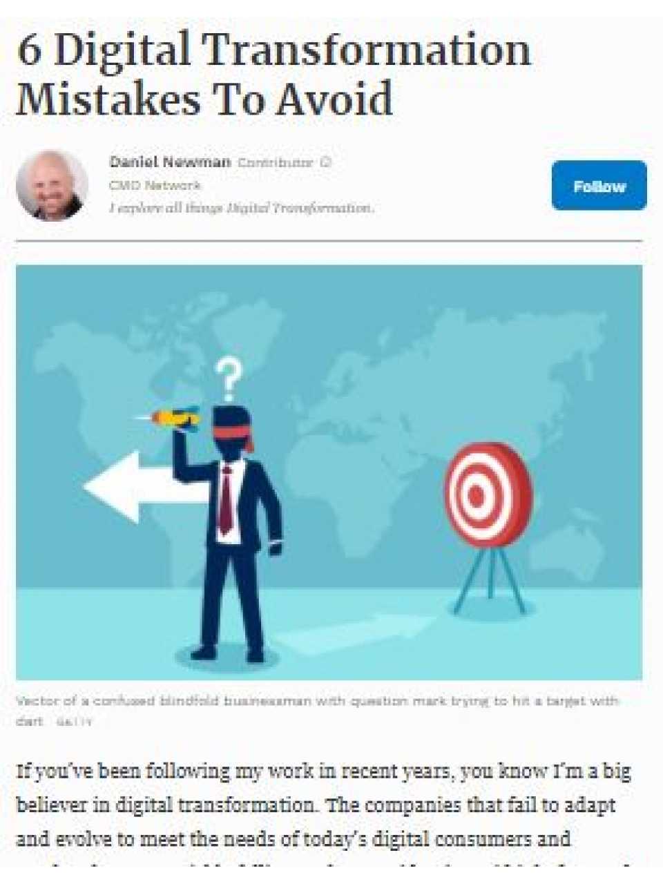 6 Digital Transformation mistakes to avoid