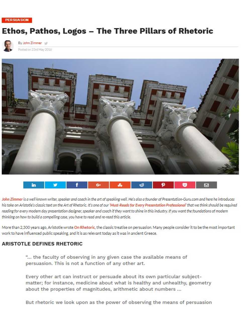 Ethos, Pathos, Logos – The Three Pillars of Rhetoric