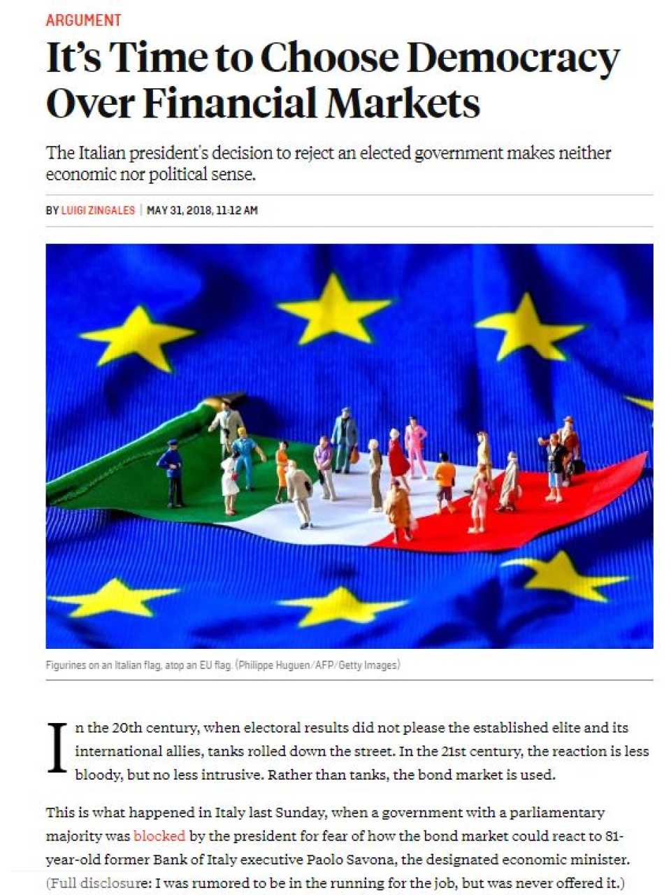 It's Time To Choose Democracy Over Financial Markets