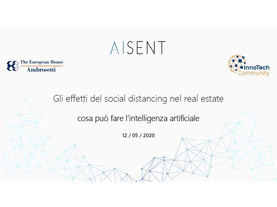 Gli effetti del social distancing nel real estate. Cosa può fare l'intelligenza artificiale