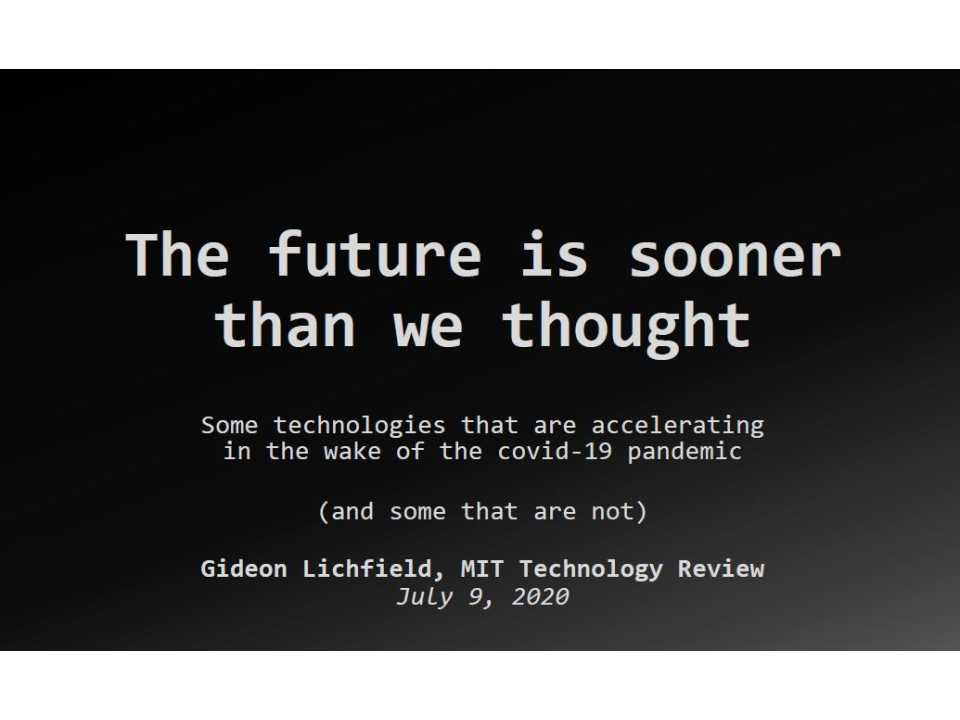 The future is sooner than we thought