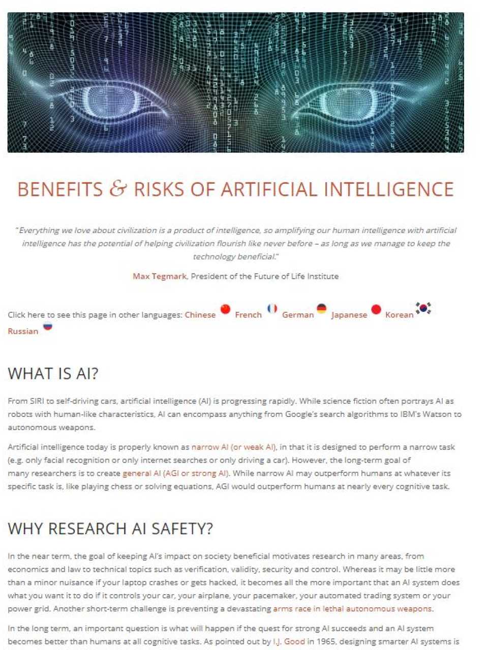 Benefits & Risks Of Artificial Intelligence