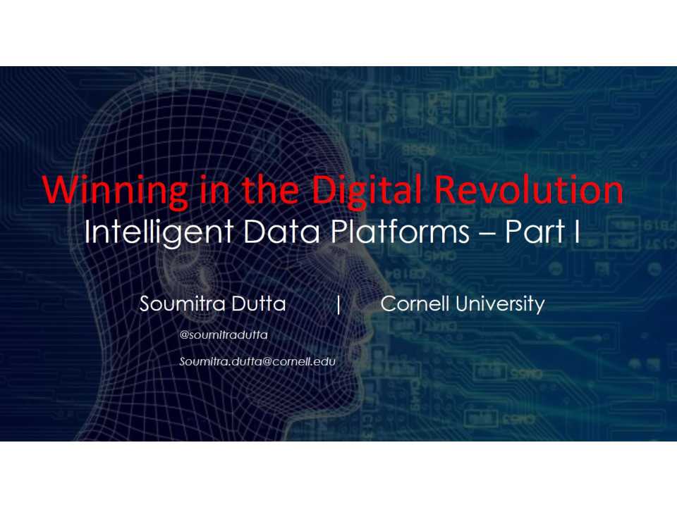 Winning in the digital revolution intelligent data platforms
