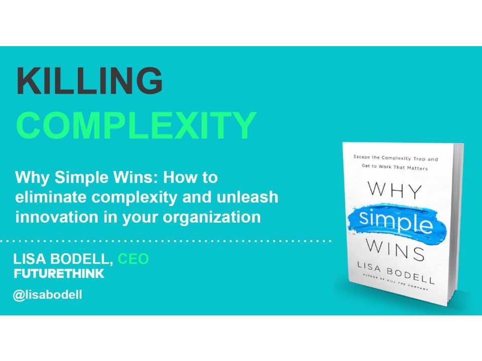 Killing complexity - Why simpes wins: How to eliminate complexity and unleash innovation in your organization