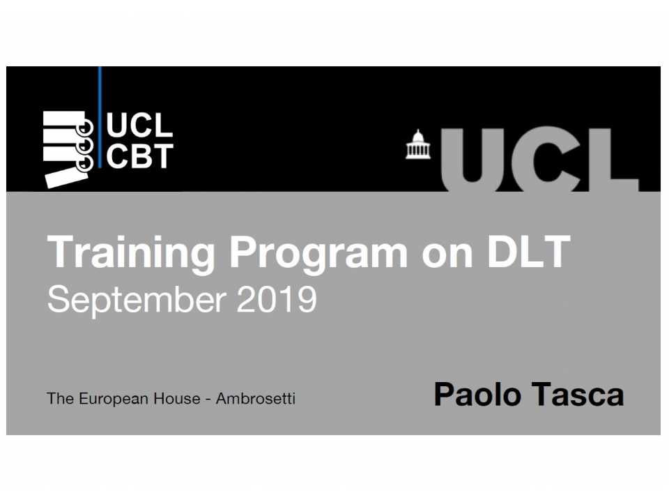 Training program on DLT