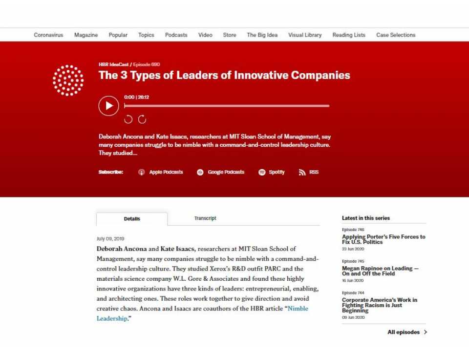 The 3 Types of Leaders of Innovative Companies