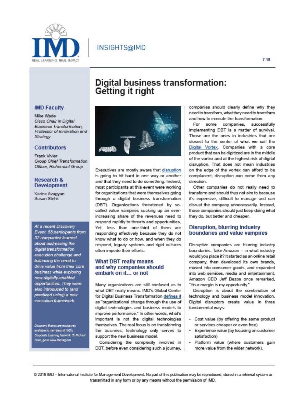 Digital business transformation: getting it right