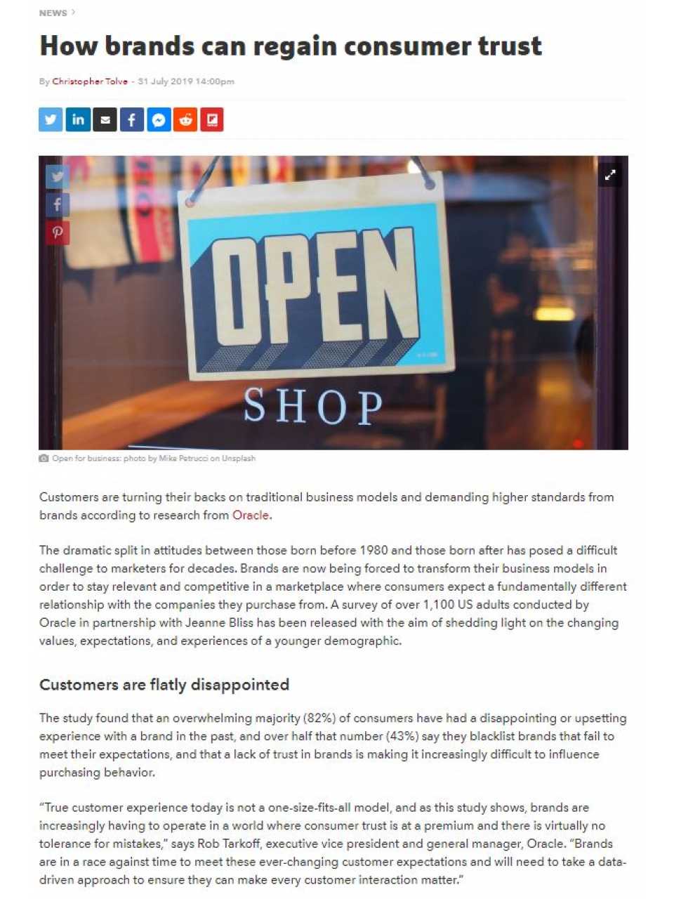 How brands can regain consumer trust