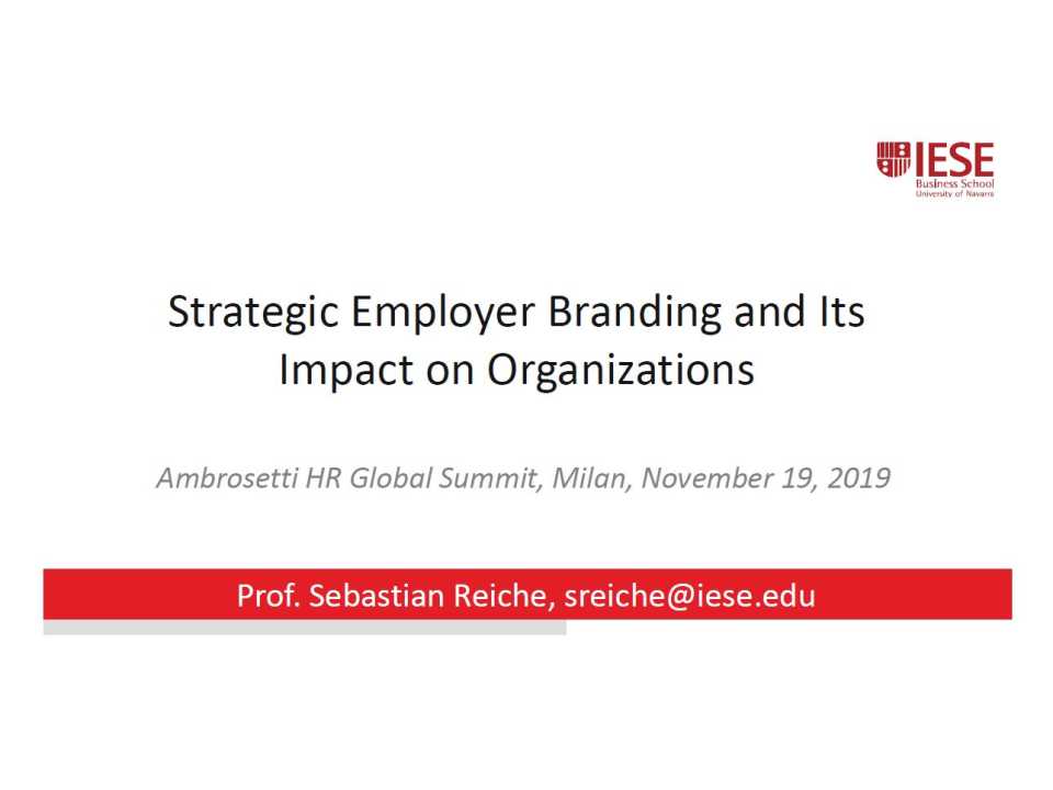 Strategic Employer Branding and its impact on organizations