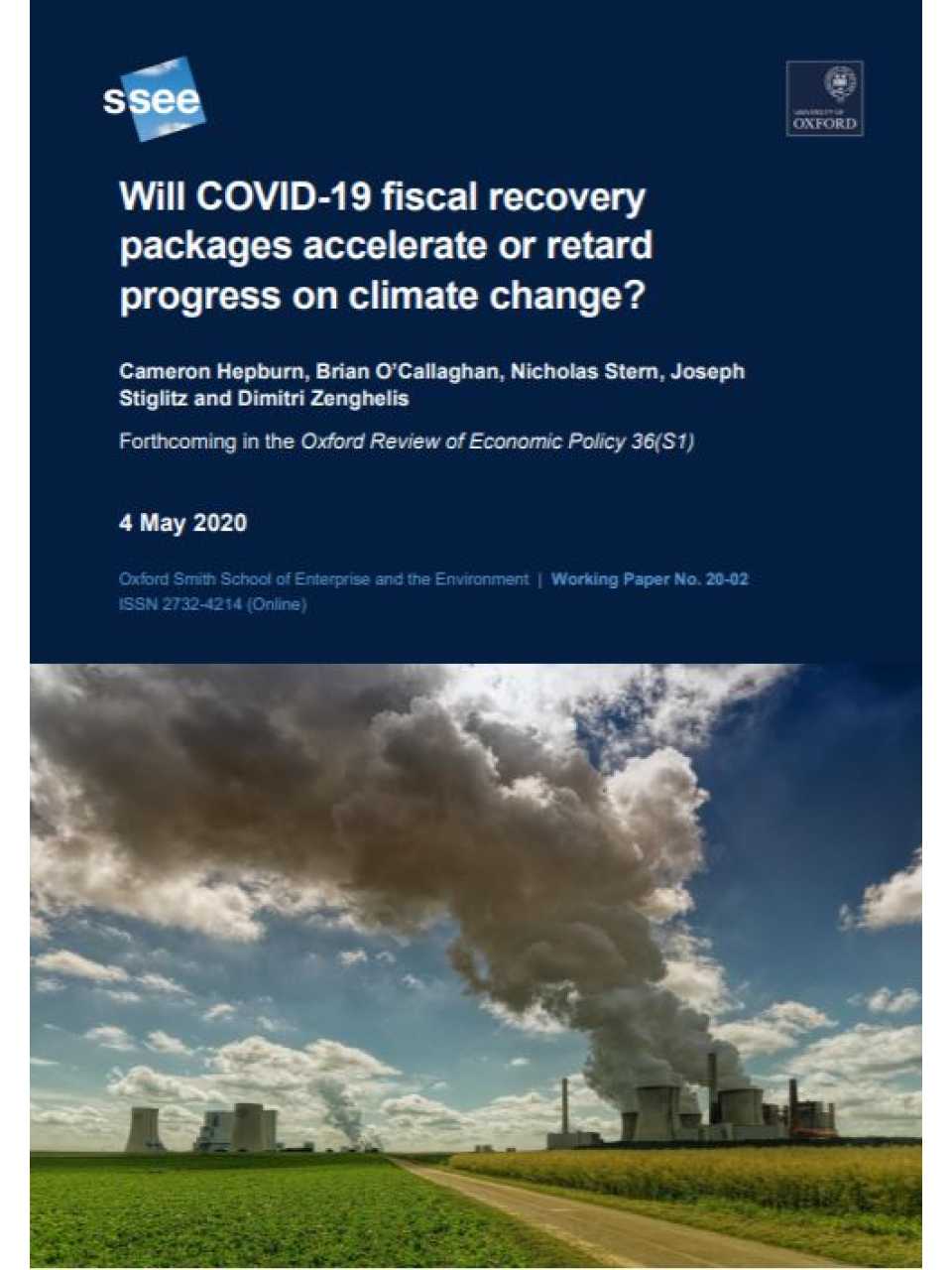 Working Paper - Will COVID-19 fiscal recovery packages accelerate or retard progress on climate change?