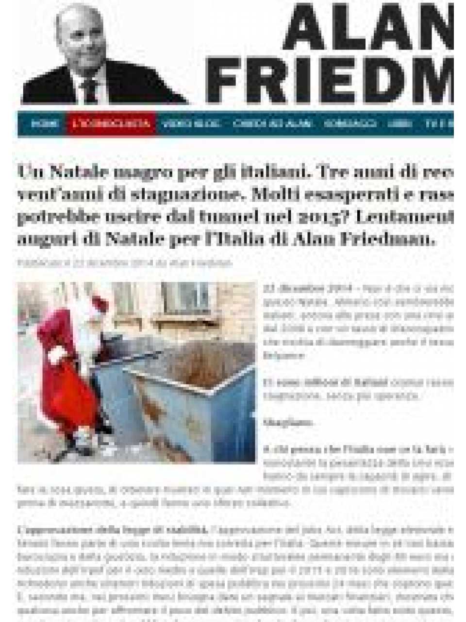 Un Natale magro per gli italiani