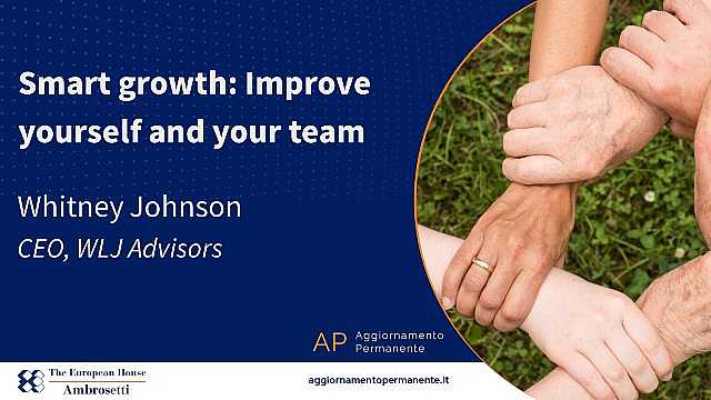 Smart growth: improving yourself and your team to improve the company