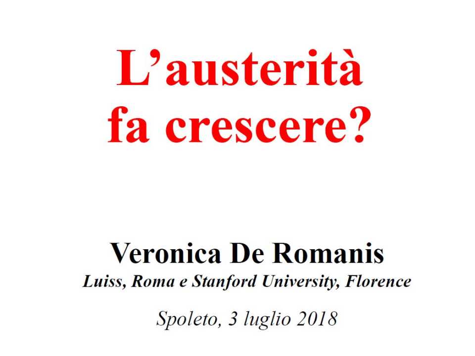 L'austerità fa crescere?