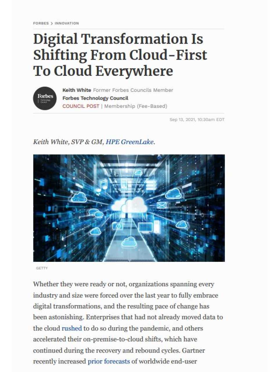Digital transformation is shifting from cloud-first to cloud everywhere