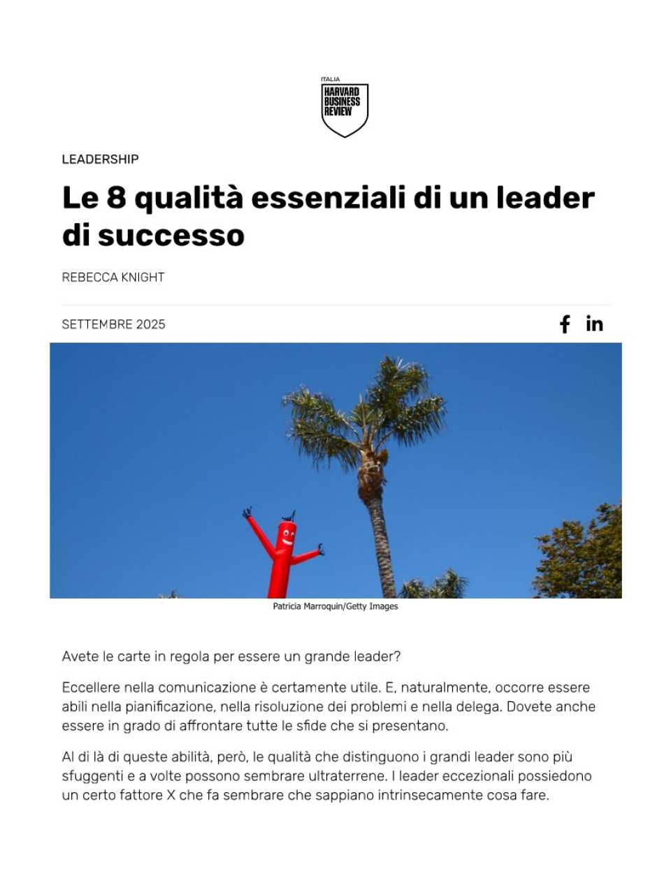 Le 8 qualità essenziali di un leader di successo