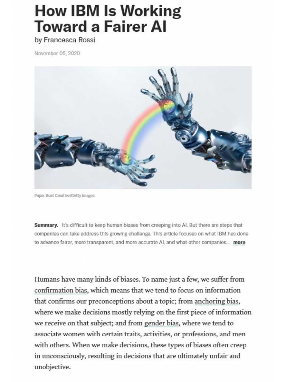 How IBM is working toward a fairer AI