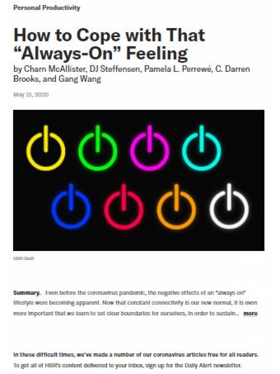 How to cope with that “always-on” feeling