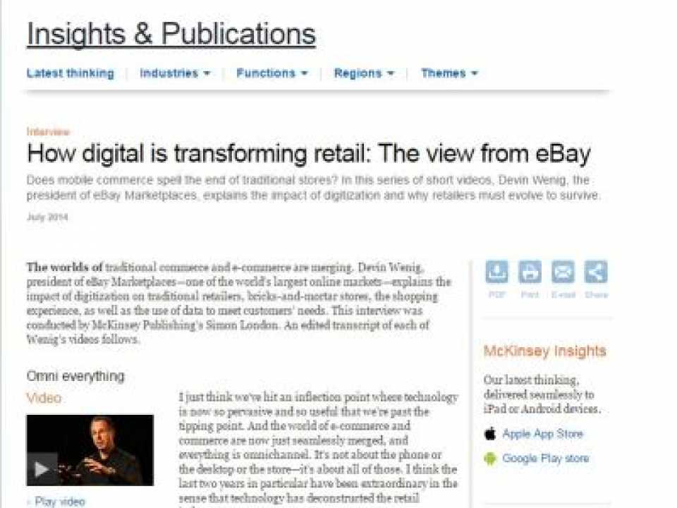 How digital is transforming retail: the view from Ebay