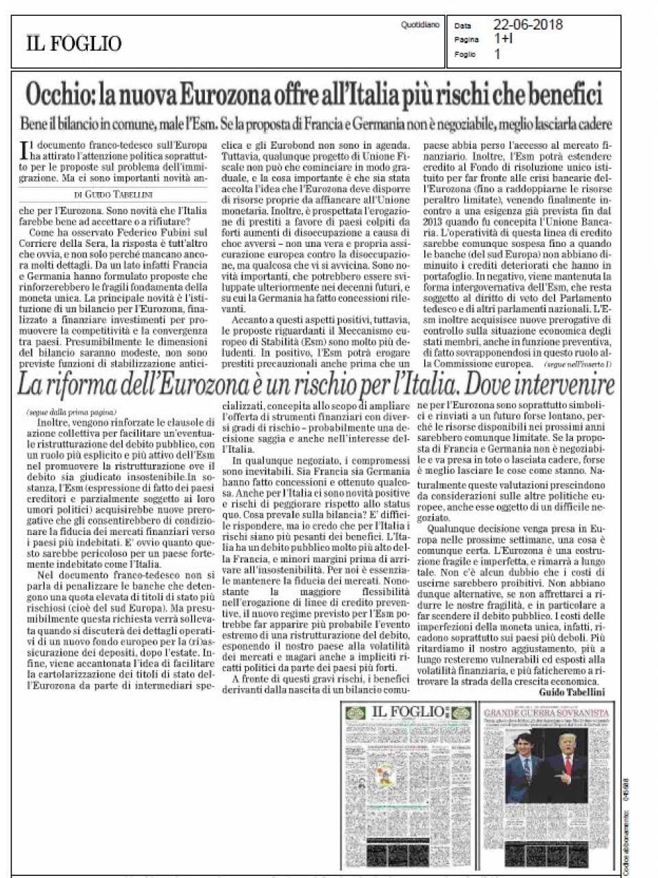 Occhio: la nuova Eurozona offre all'Italia più rischi che benefici