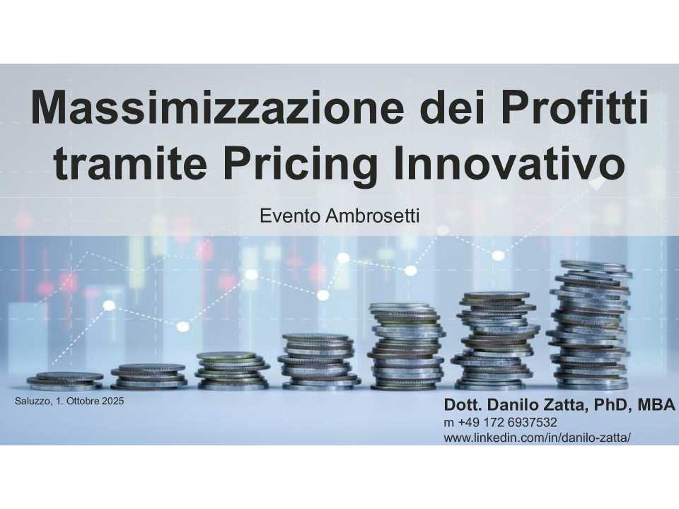 WEBINAR LIVE
Le 10 regole del pricing efficace: come massimizzare i profitti tramite la leva pricing
