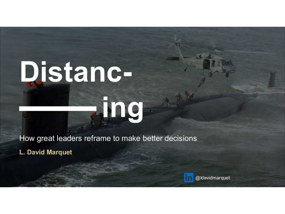 WEBINAR LIVE
Distancing: how great leaders reframe to make better decisions