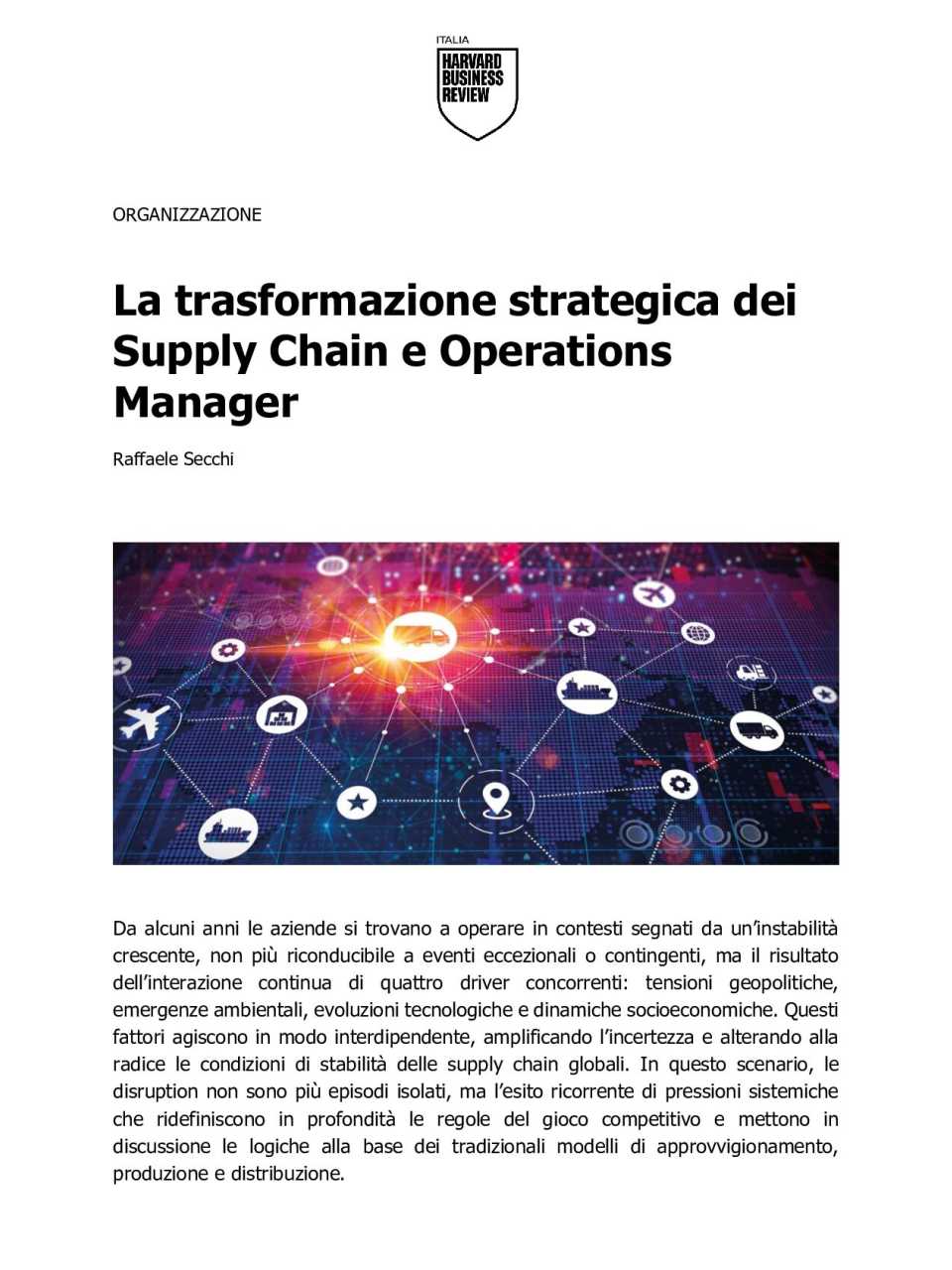 WEBINAR LIVE
Geopolitics of the supply chain: challenges and opportunities for businesses