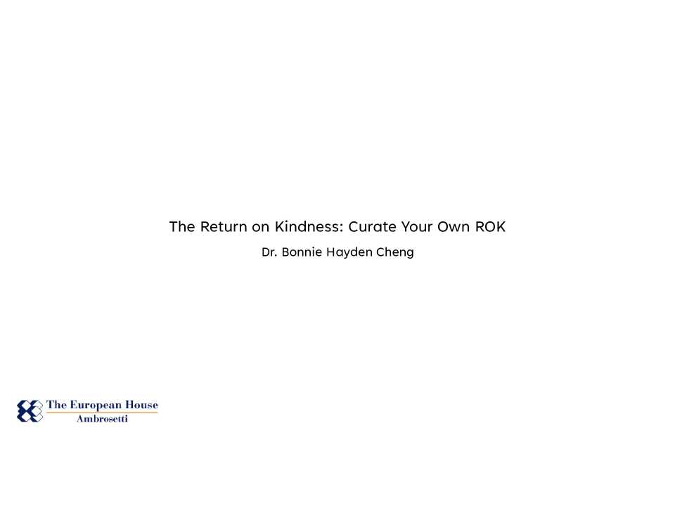 WEBINAR LIVE
Return-on-Kindness: il valore strategico della gentilezza per costruire una cultura aziendale vincente
