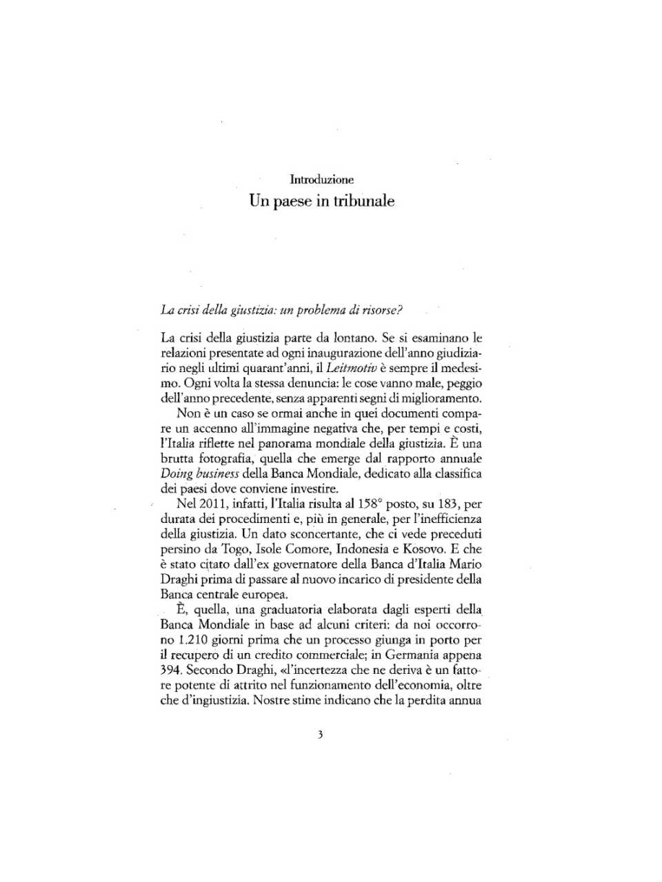Un paese in tribunale