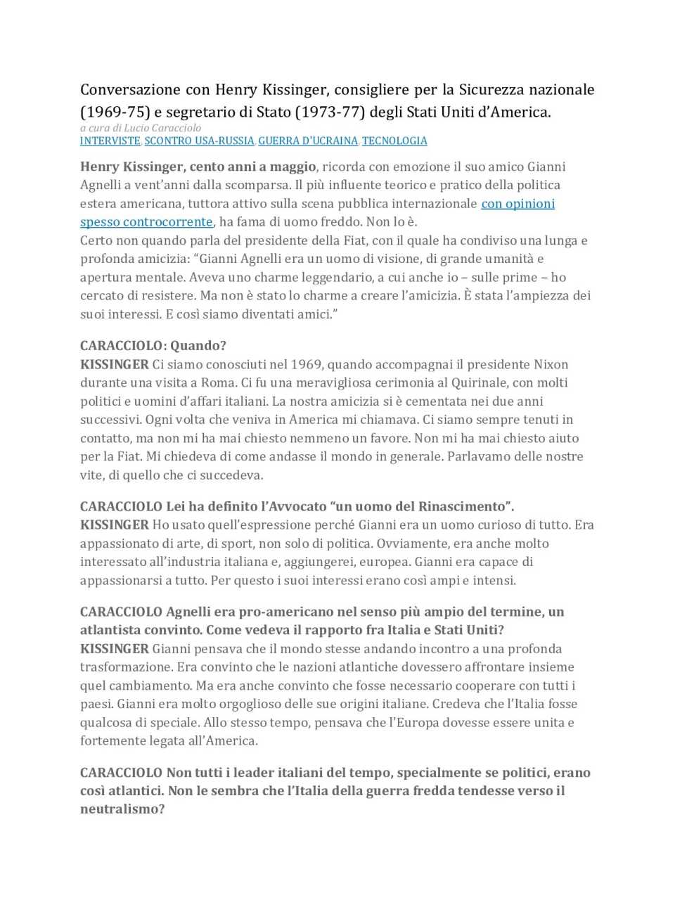WEBINAR LIVE
Il triangolo USA – Cina – Russia: equilibri a geometrie variabili