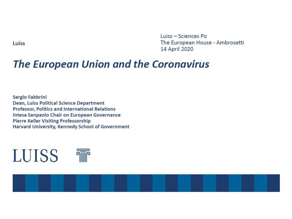 The European Union and the Coronavirus