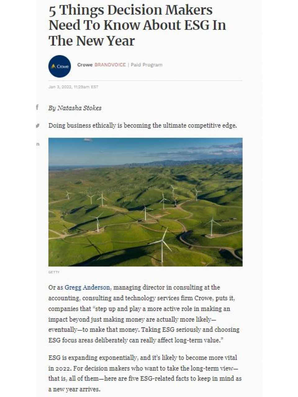 5 things decision makers need to know about ESG in the new year