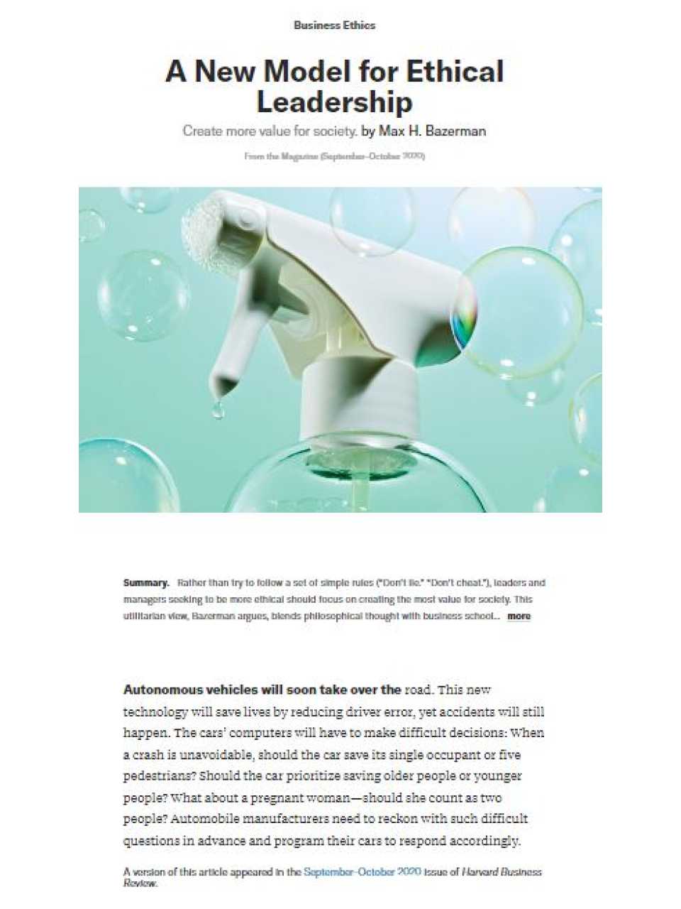 A new model for ethical leadership