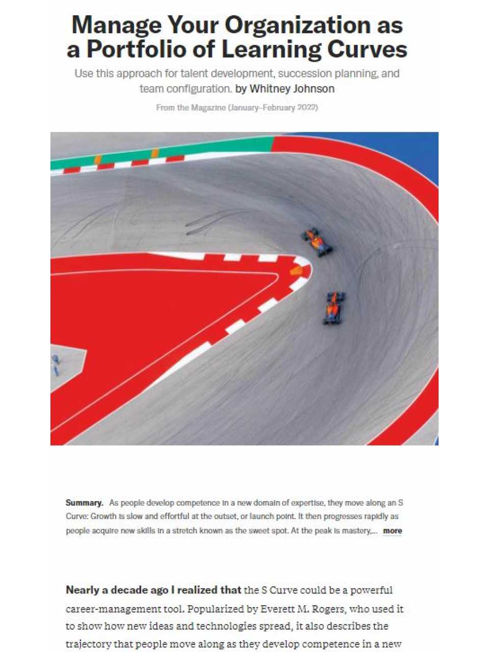 Manage your organization as a portfolio of learning curves