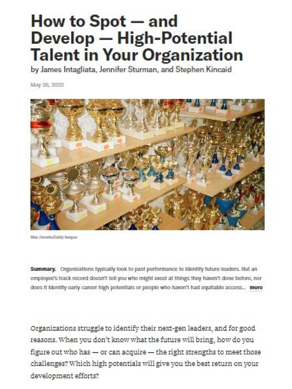 How to spot — and develop — high-potential talent in your organization