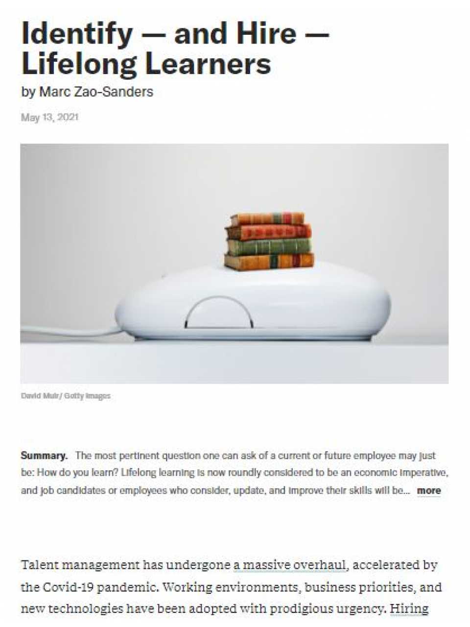 Identify - and hire - lifelong learners