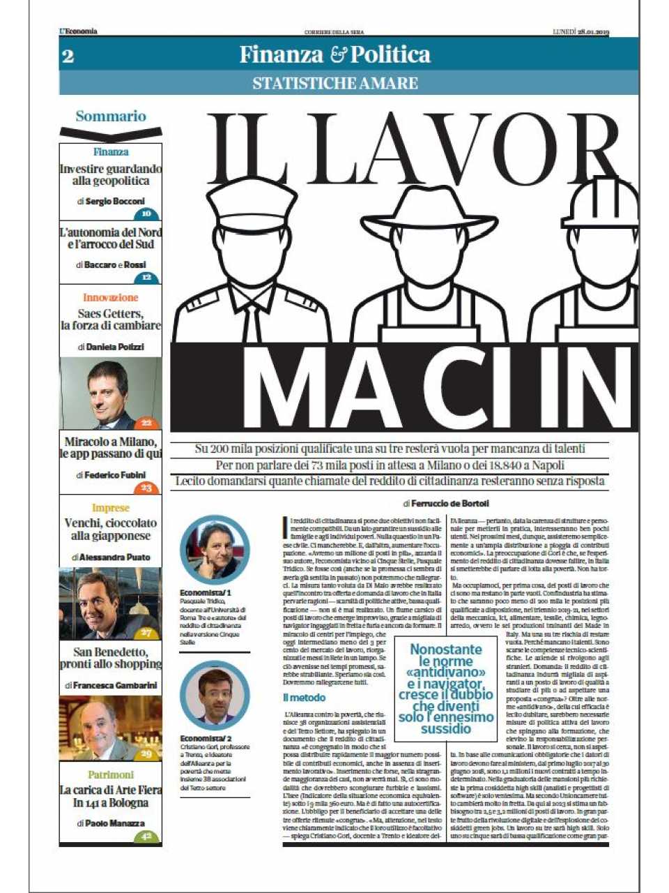 Il lavoro c'è ma ci interessa?