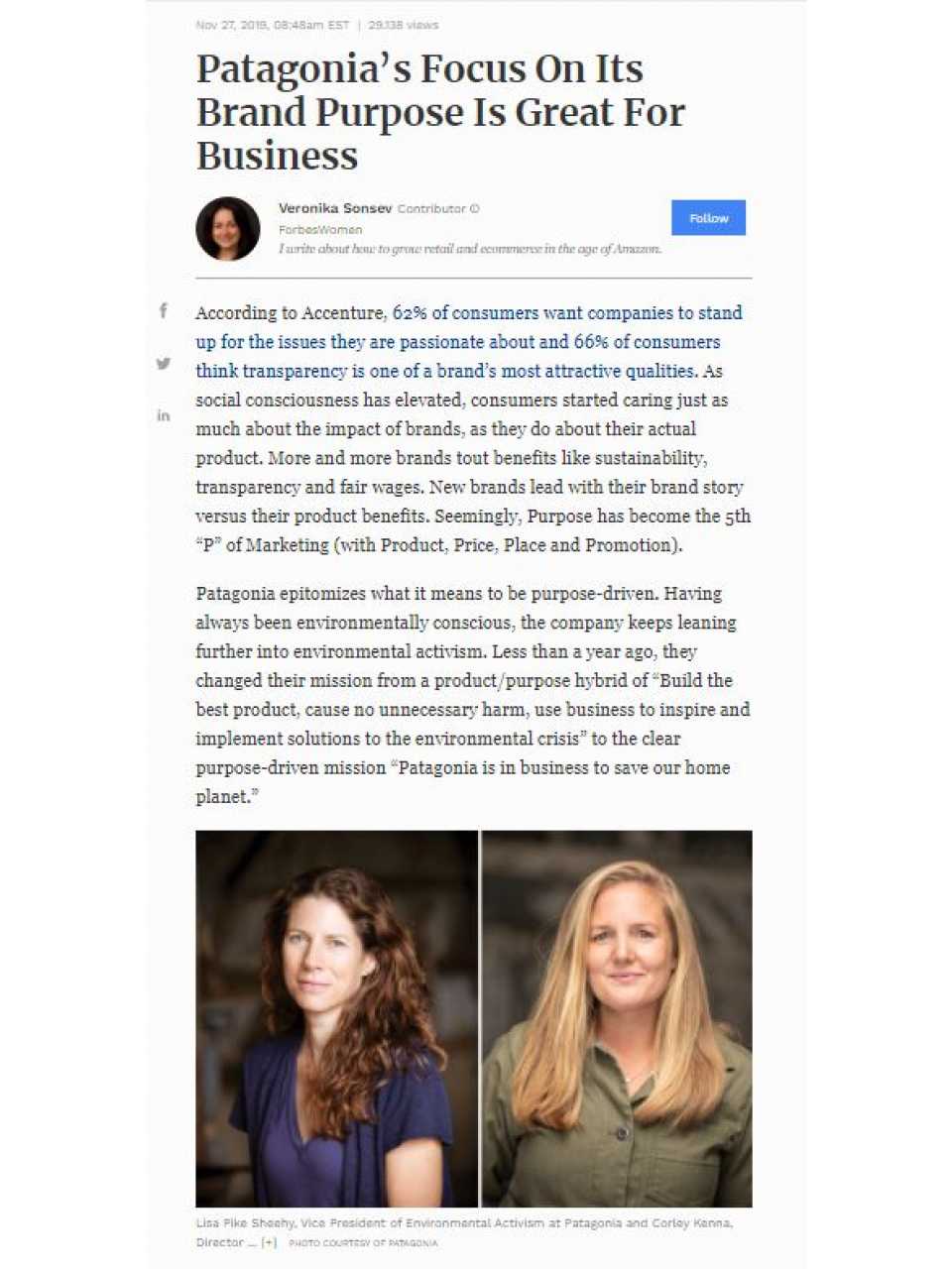 Patagonia’s focus on its brand purpose is great for business