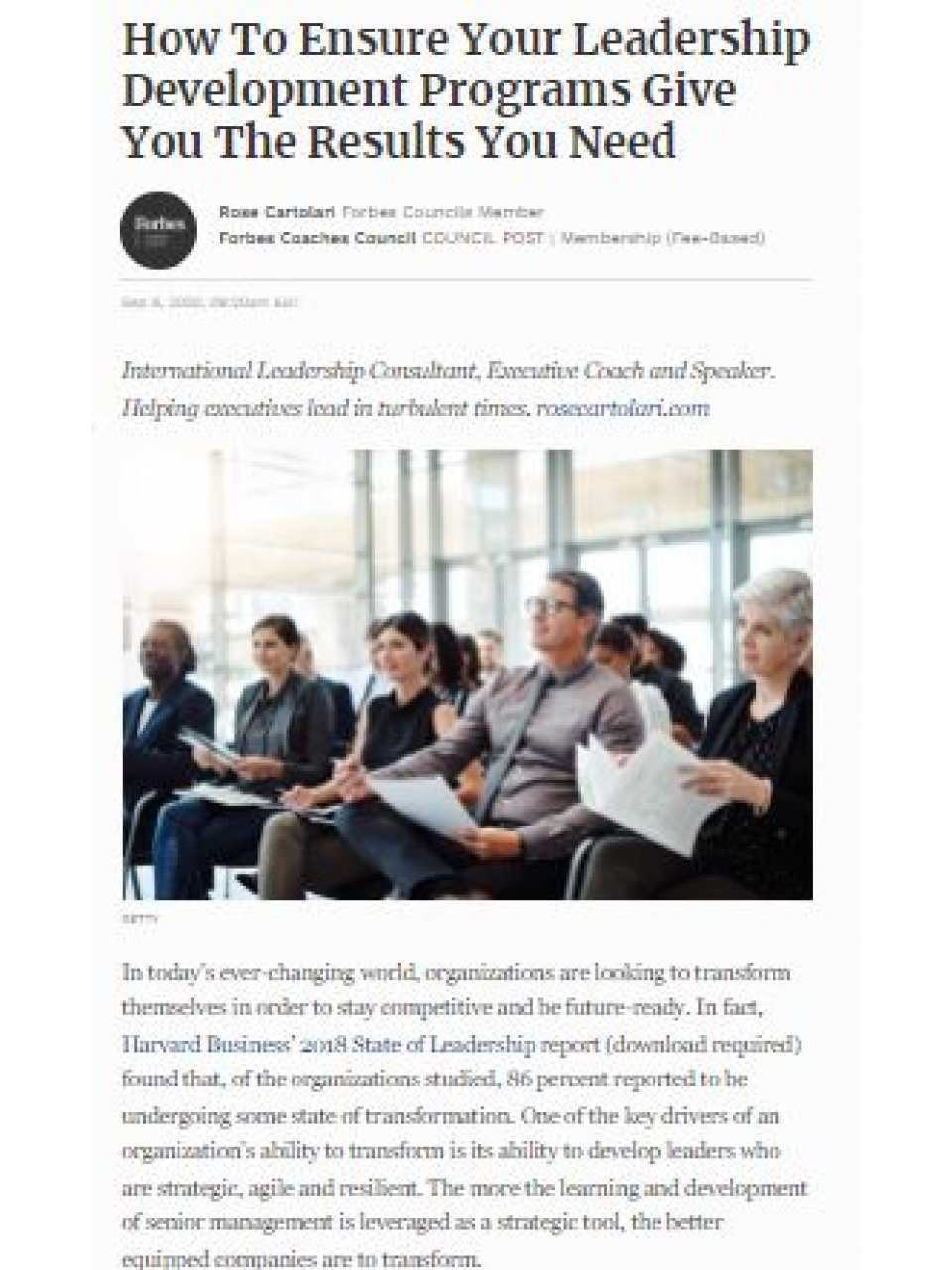 How to ensure your leadership development programs give you the results you need