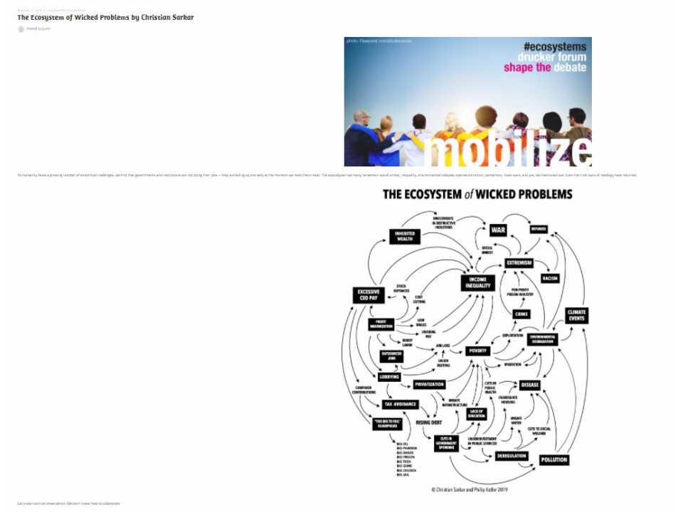 The ecosystem of wicked problems
