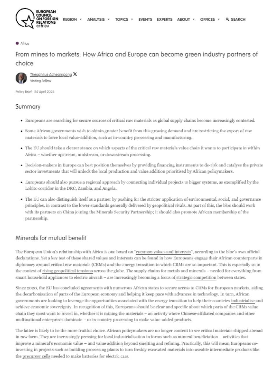 WEBINAR LIVE
La promessa africana: prospettive e sfide per l’Europa e l’Italia