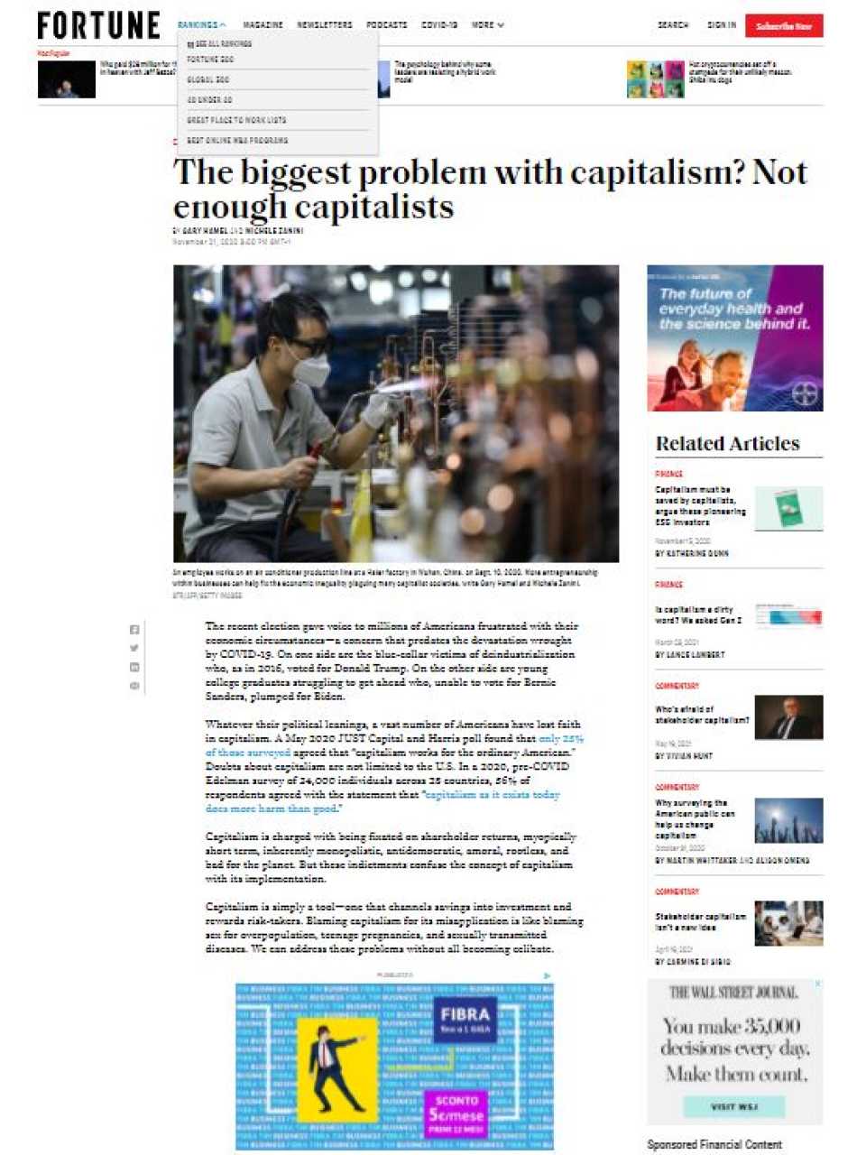 The biggest problem with capitalism? Not enough capitalists