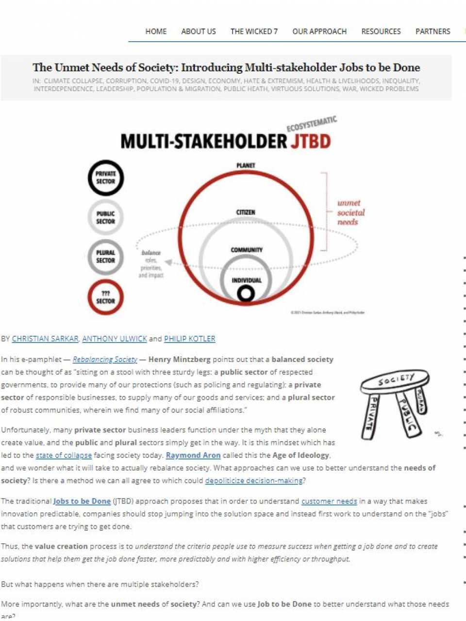 The unmet needs of society: introducing multi-stakeholder jobs to be done