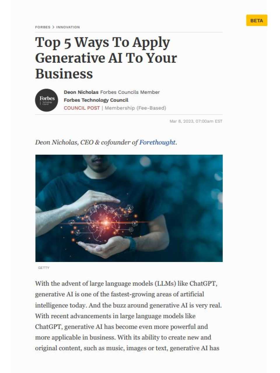 WEBINAR LIVE
GPT and Generative AI Chat: a disruption to seize 