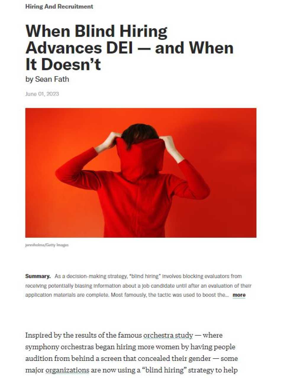 When blind hiring advances DEI — and when it doesn’t